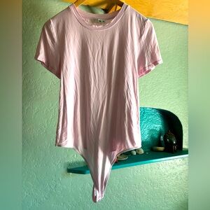 Aritzia Wilfred Free Baby Pink Bodysuit